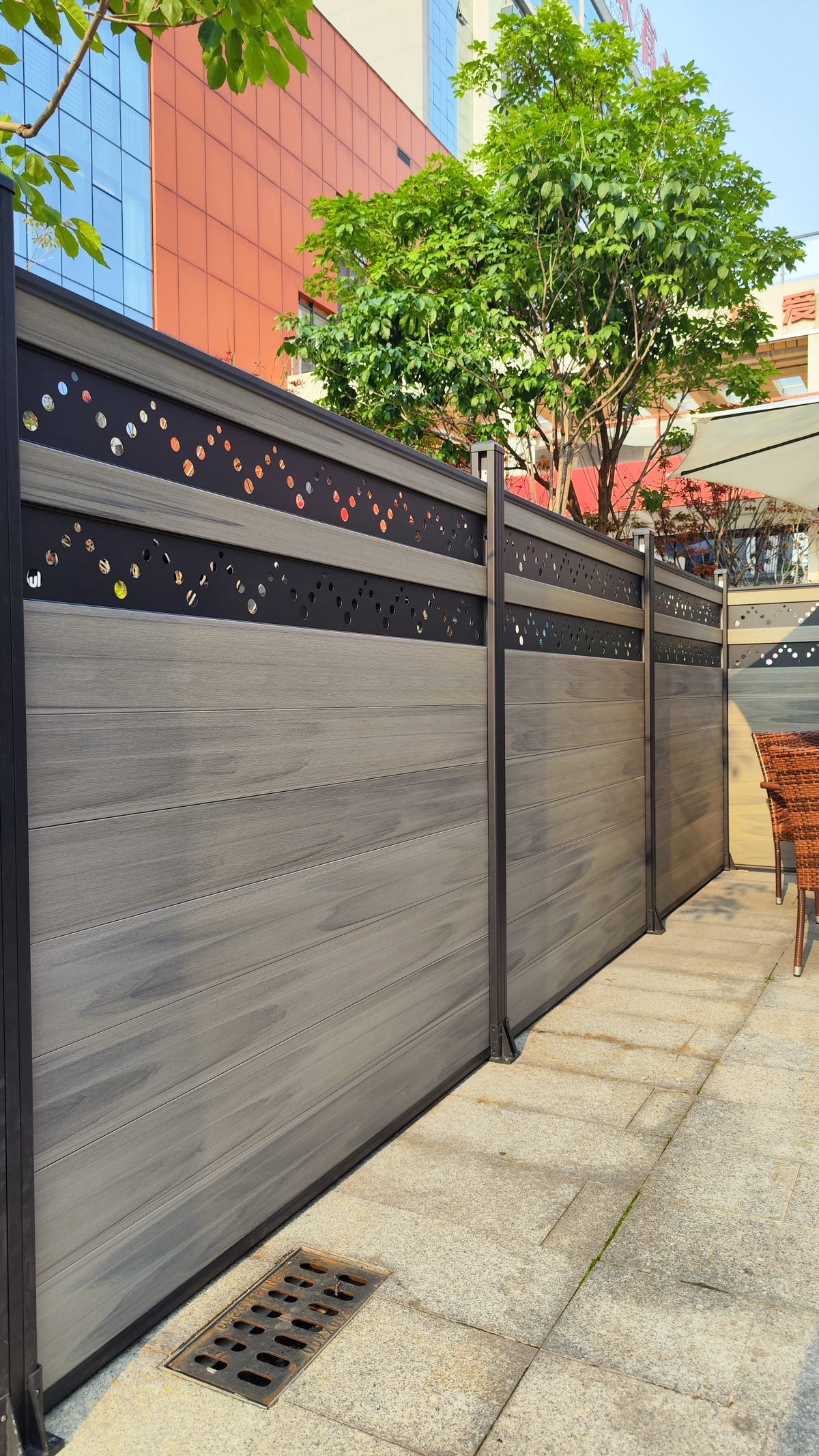 WPC Fence with Decorative Panel